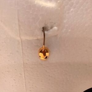 Gold Toned Mini "Water Drop" Hook Earrings